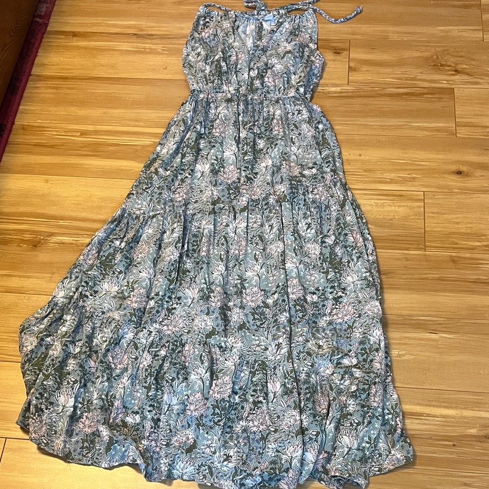 Joie Green Floral Maxi Dress